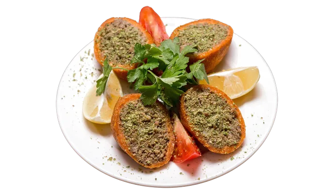İçli Köfte - limon ve maydanoz eşliğinde geleneksel içli köfte, premium catering ara sıcak sunumu